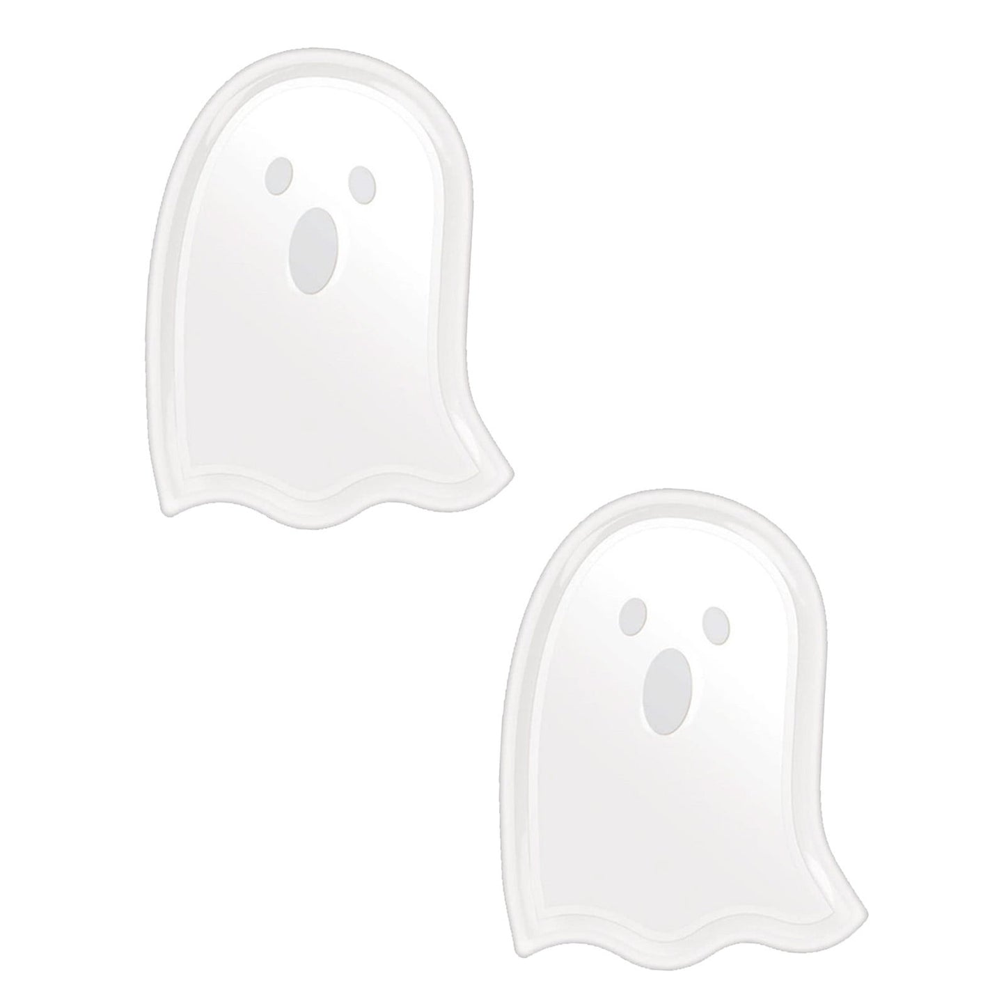 Halloween Plates,Halloween Ghost Plate,Reusable Halloween Plate for Everything from Desserts, Salads, Snacks, Candy, Appetizers and More,Halloween Party Decorations(Ghost 2pcs 6in)