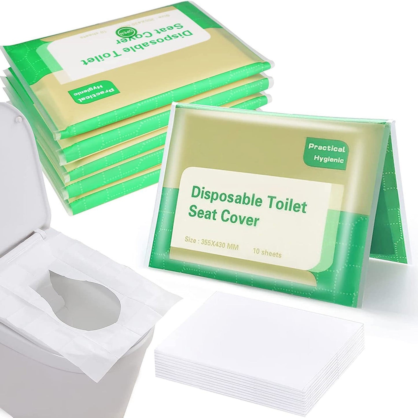 Toilet Seat Covers,Toilet Cover,5Pack Disposable Toilet Seat Cover Disposable Dissolved Water Toilet Seat Cover,Toilet Seat Cover Paper Flushablefor Adults and Kids(50pcs/5Bag 17*14in)