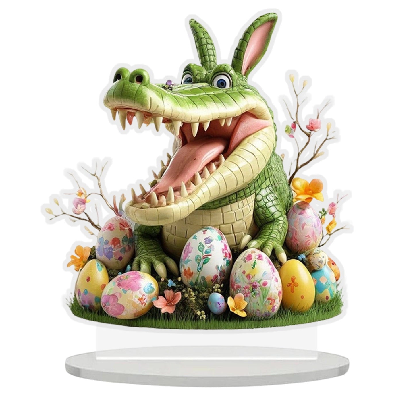 Easter Tree Decorations Easter Bunny Eggs Acrylic Desktop Decoration Holiday Decoration Hollow Out Ornament