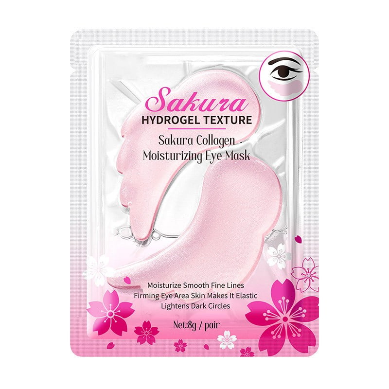 Collagen Under Eye Patches, Sakura Hydrogel Eye Pads for Puffy Eyes & Dark Circles - Depuffing, Hydrating & Firming Under Eye Mask, Eye Treatment Skin Care for Men & Women