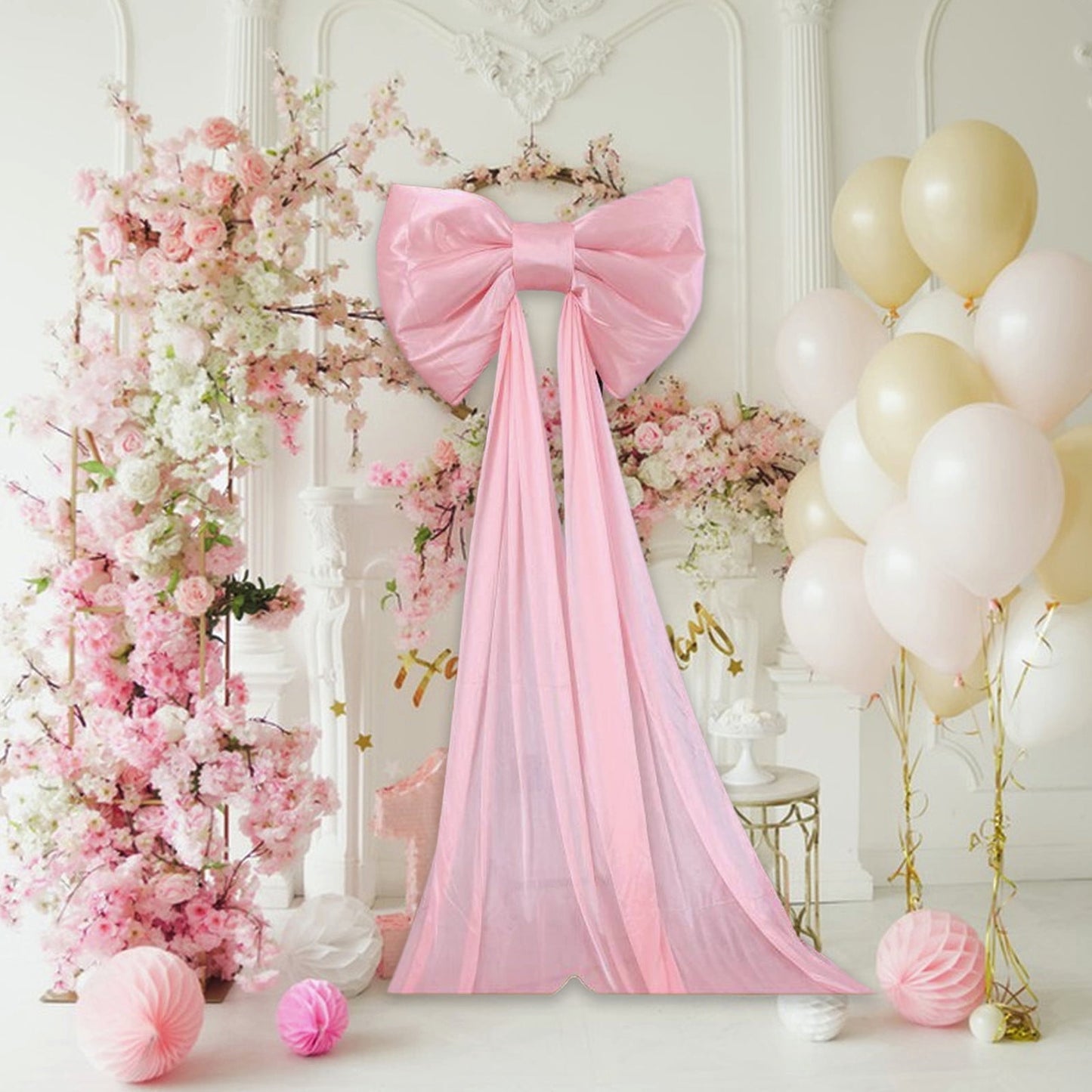 Valentines Day Decor,32¡Á24Inch£¬Super Large Bow Valentines Day Party Wedding Decoration Product To Hang For Indoor And Outdoor Use