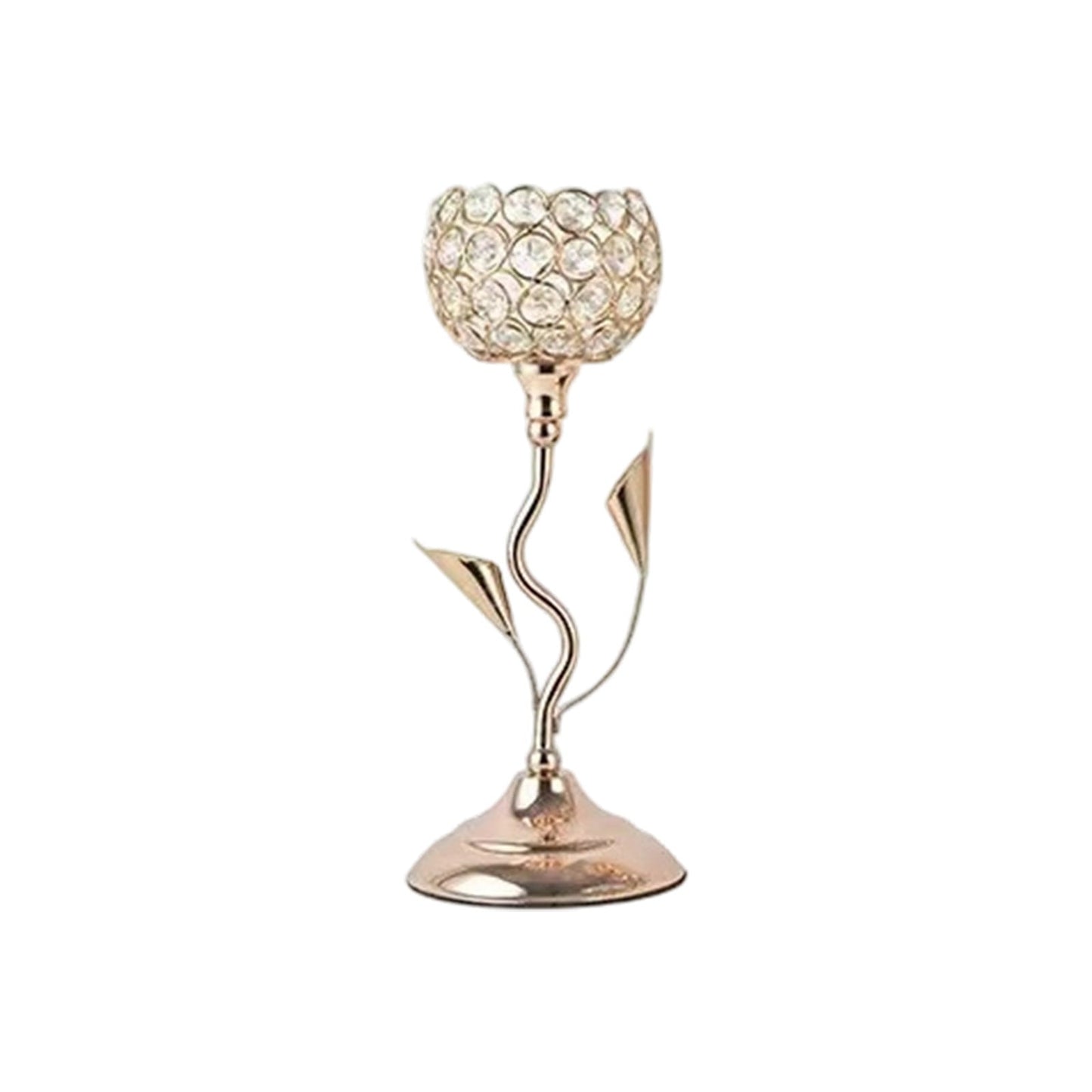 Valentine's Day Decorations Flowers Exquisite Crystal Flower Candle Holders With A Gold Base Perfectly For Valentines Day Gifts Or Home Decor Adding A Romantic Touch To Any Space