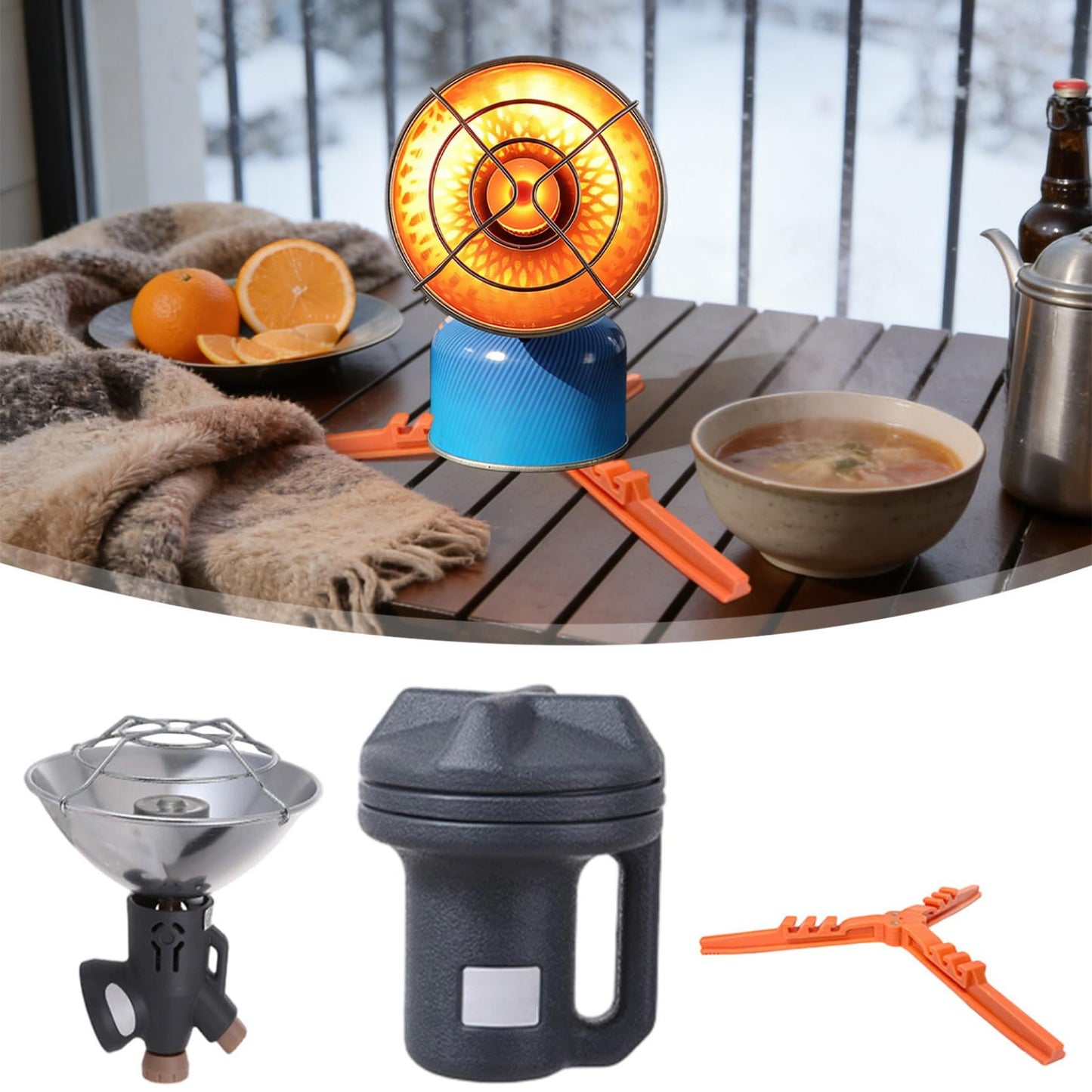 Camping Tent Heater Safe Camping Tent Heater Camping Heaters for Tents Portable Gas Stove Cover, Mini Sun Heating Shield for Winter Camping, Ice Fishing & Outdoor Tent Warmth