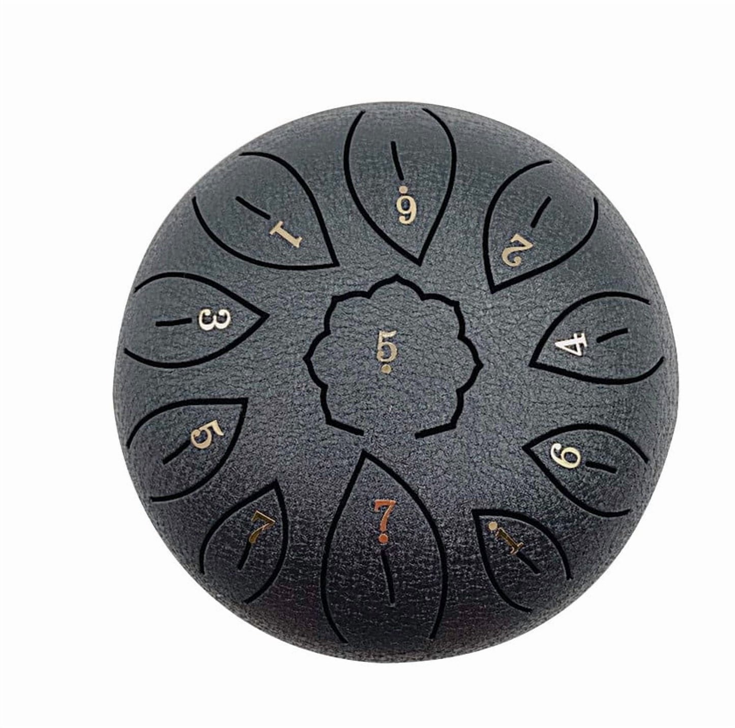 Panda Drum,Balmy Drum,Steel Drum,Rain Drum,6 Inch Steel Tongue Drum 6 Notes G Tone Hand Pan Drum With Carry Bag,Healing Drum With Carry Bag,Music Book,Mallets,Finger Picks,Stickers.(Black)