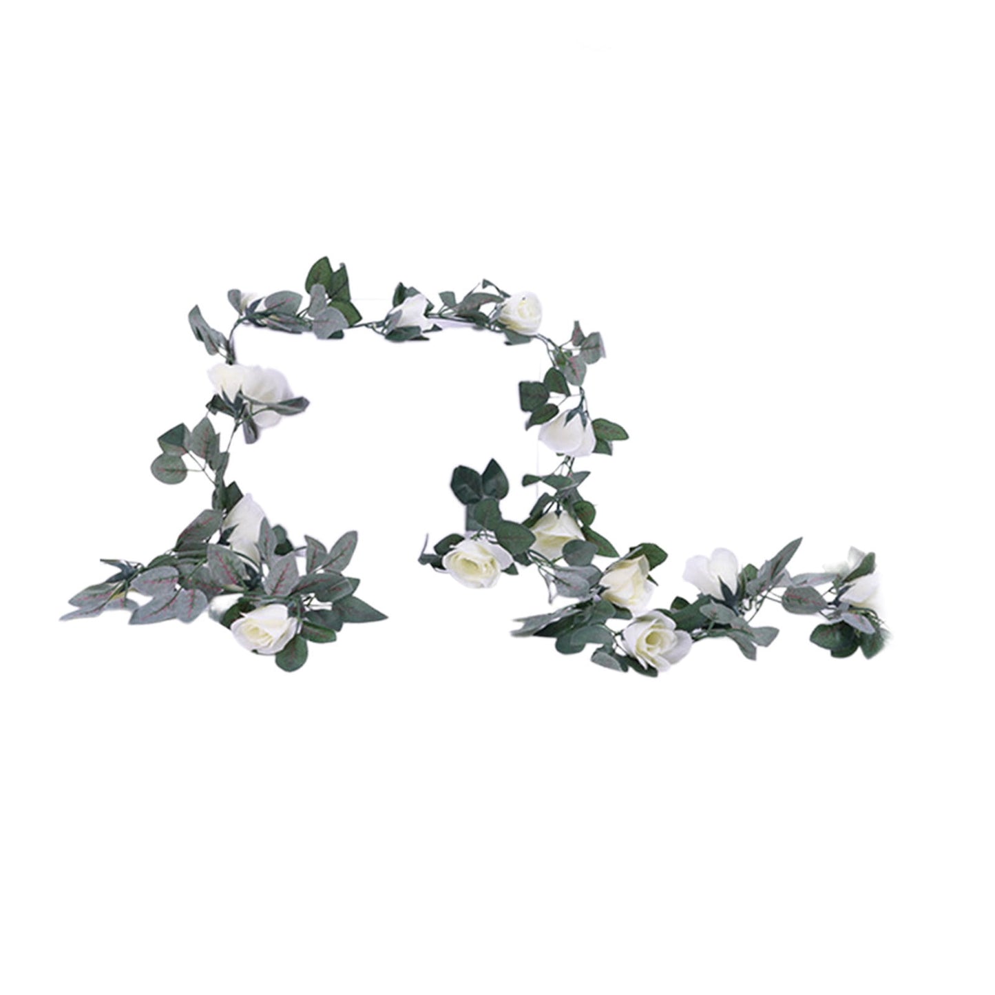 Valentines Decorations Rose Garland 16 Heads Simulated Rose Rattan Wall Hanging