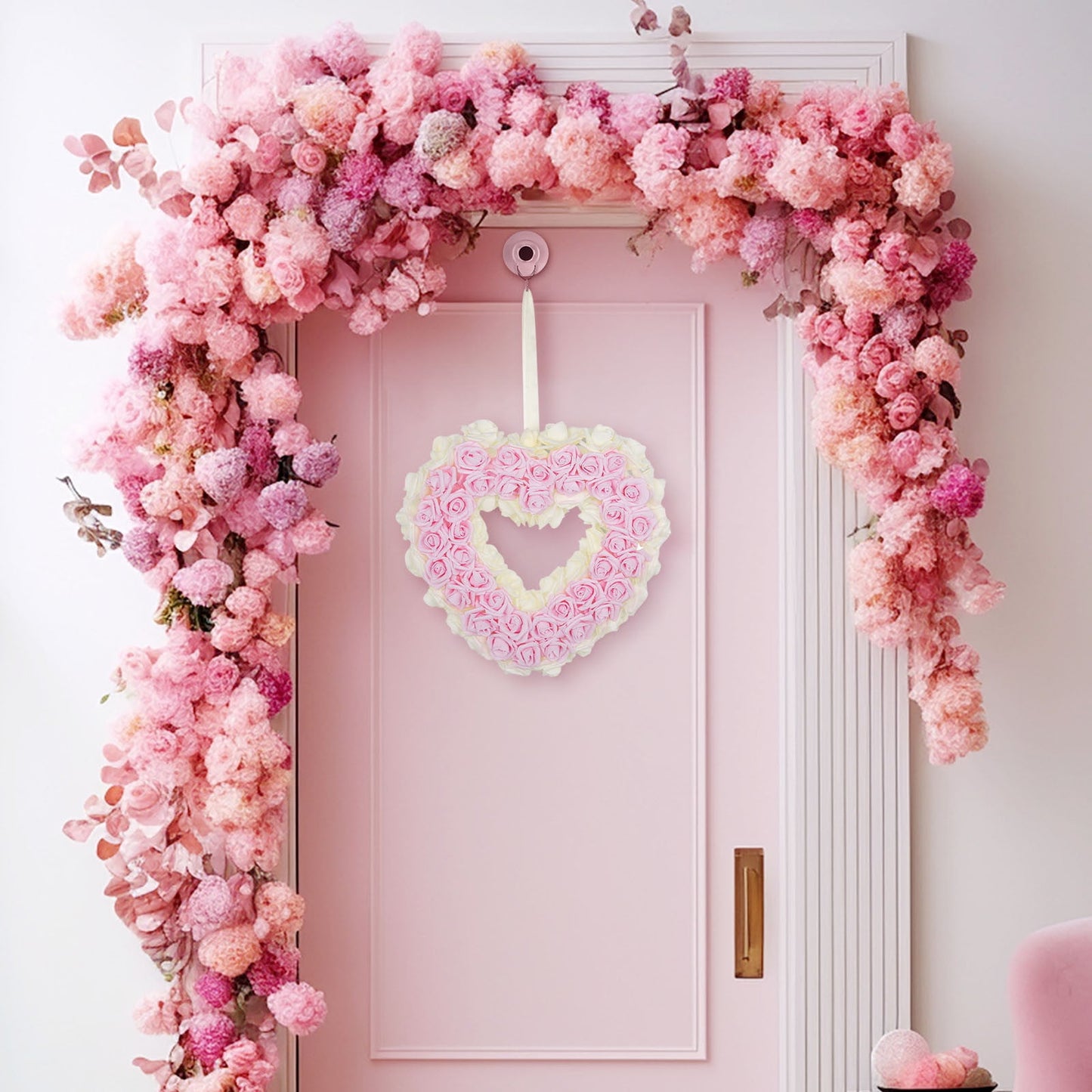 Valentine's Day Love Garland Door Wedding Proposal Party Scene Decoration Valentine's Day Heart-shaped Garland Holiday Garland Valentines Day Heart Sign