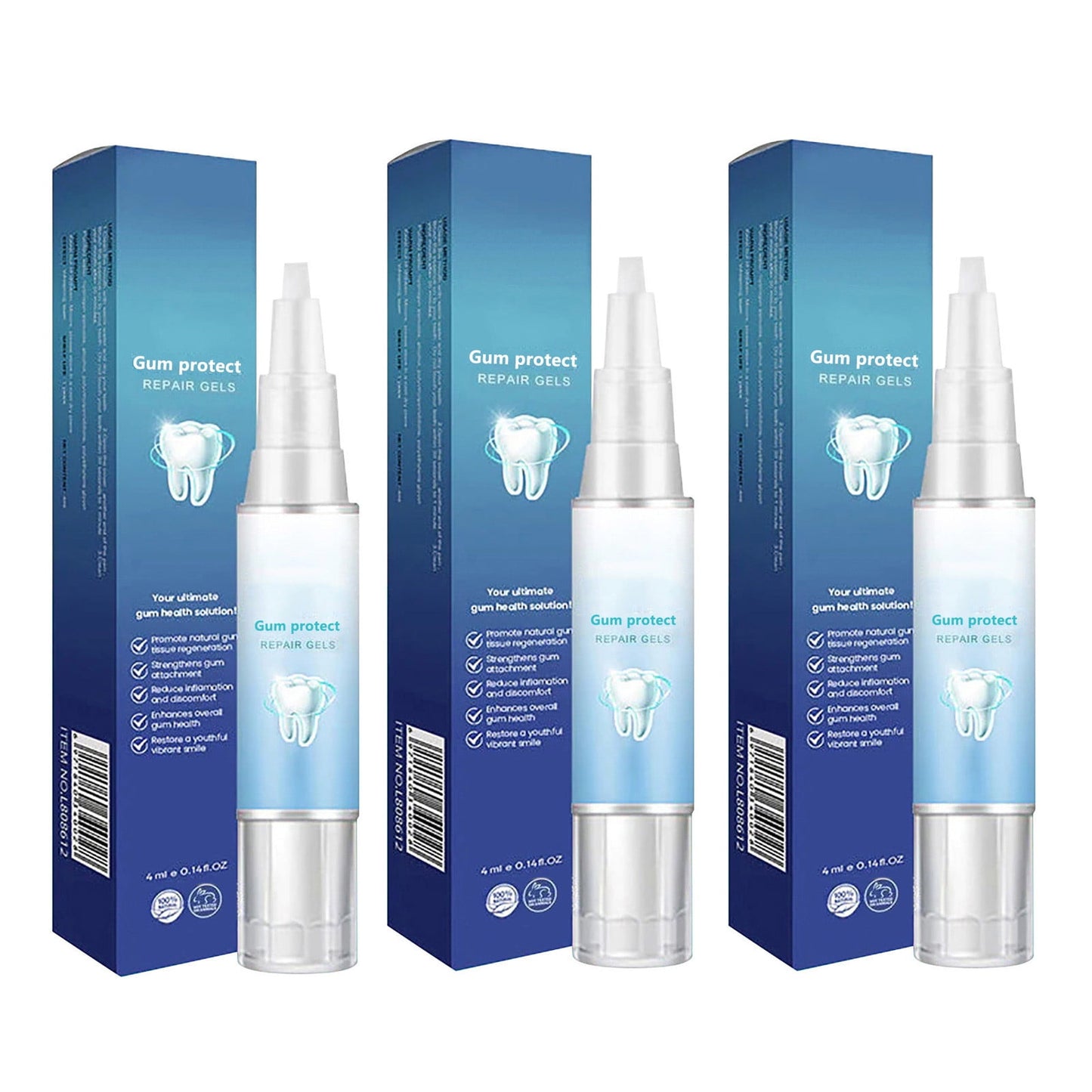 3Pcs Teeth Whitening Pen, Fast-Acting Whitening Gel with Brush Applicator, 20+ Uses, Effective Tooth Whitening Gel, Professionally Stain Removal Effective, Painless, Low Sensitivity