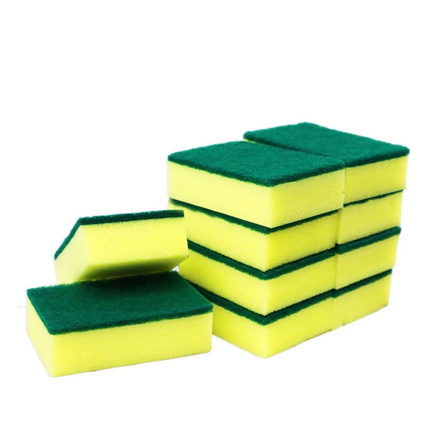 Dish Sponge,Kitchen Cleaning Sponges,Dual-Sided Dish Sponges,Non-Scratch Scouring Pad Heavy Duty Scrub Sponges for Household,Bathroom,Abrasive Scour Pads(10pcs 4in)
