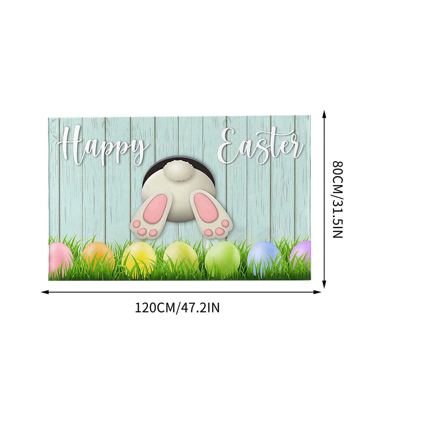 Easter Decor The Carpet Is Decorated With Easter Bunny Eggs From Katon