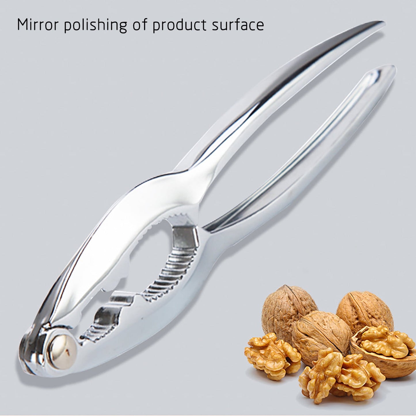 Nut Crackers for All Nuts,Nut Cracker Tool,Stainless Steel Crack Almond Walnut Hazel Filbert Nut Kitchen Nutcracker Sheller Clip Tool Clamp Plier Cracker(1pc Silver 6in)from ANMUYUM