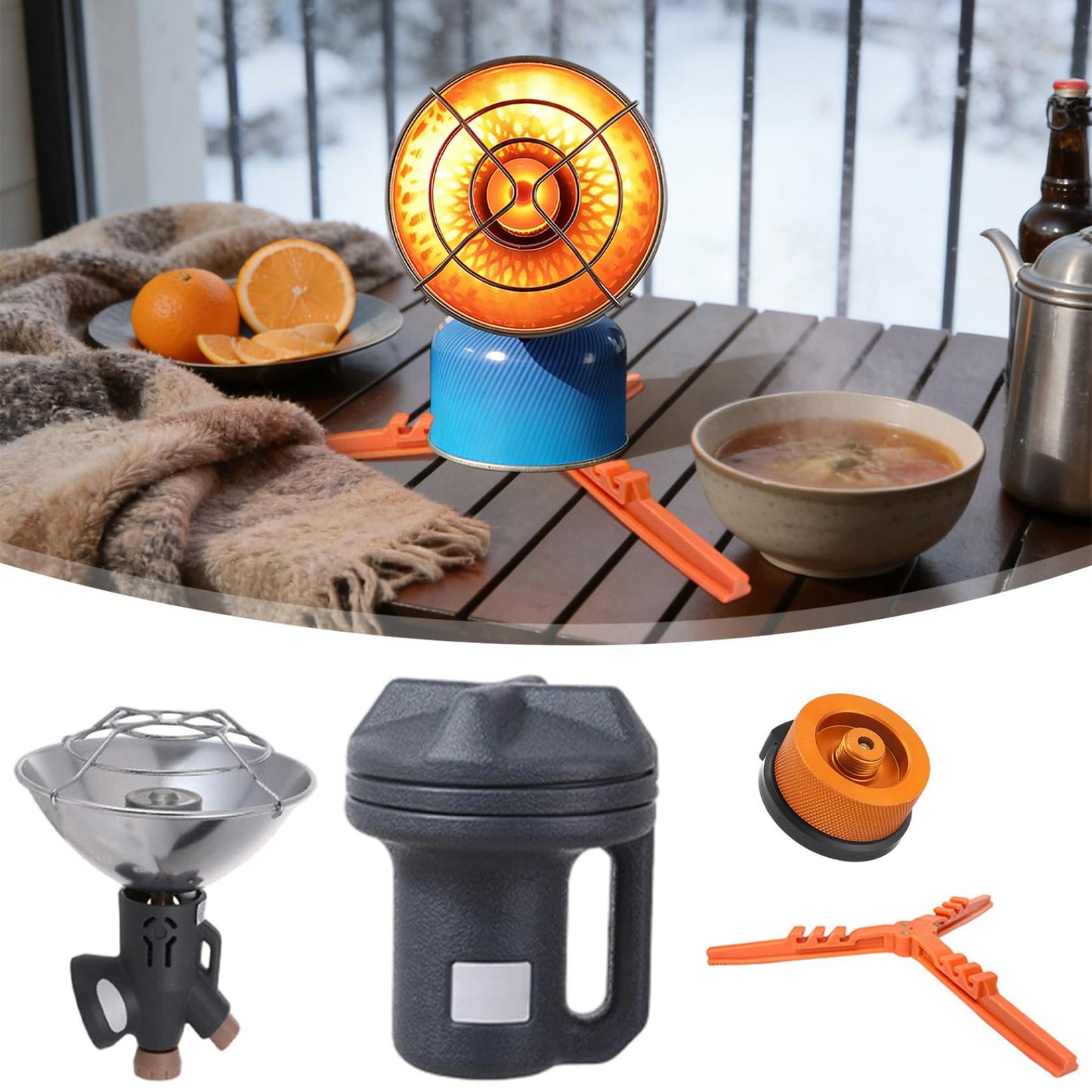 Camping Tent Heater Safe Camping Tent Heater Camping Heaters for Tents Portable Gas Stove Cover, Mini Sun Heating Shield for Winter Camping, Ice Fishing & Outdoor Tent Warmth