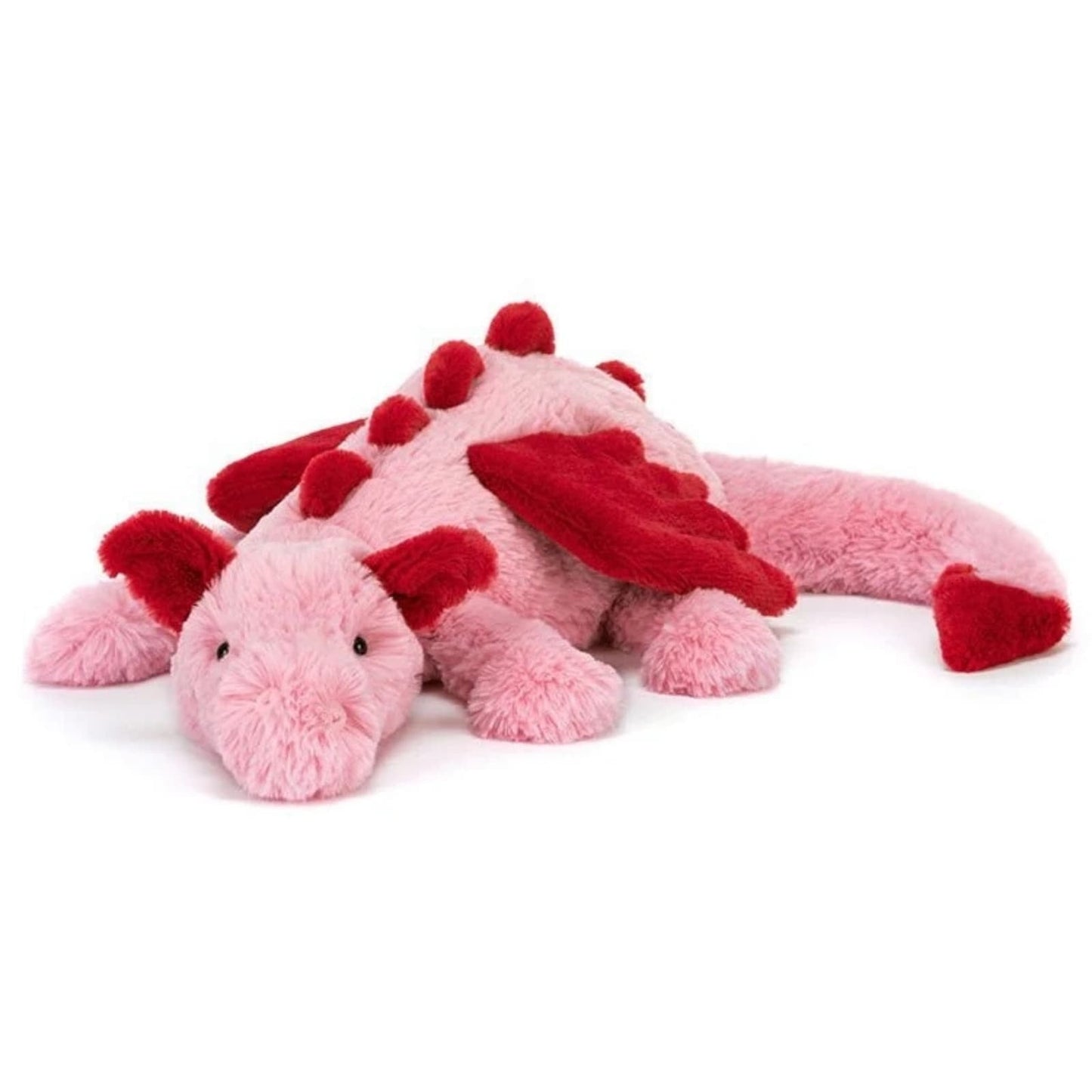 Heart Dragon, 20 inches, Large Pink and Red Plush Toy