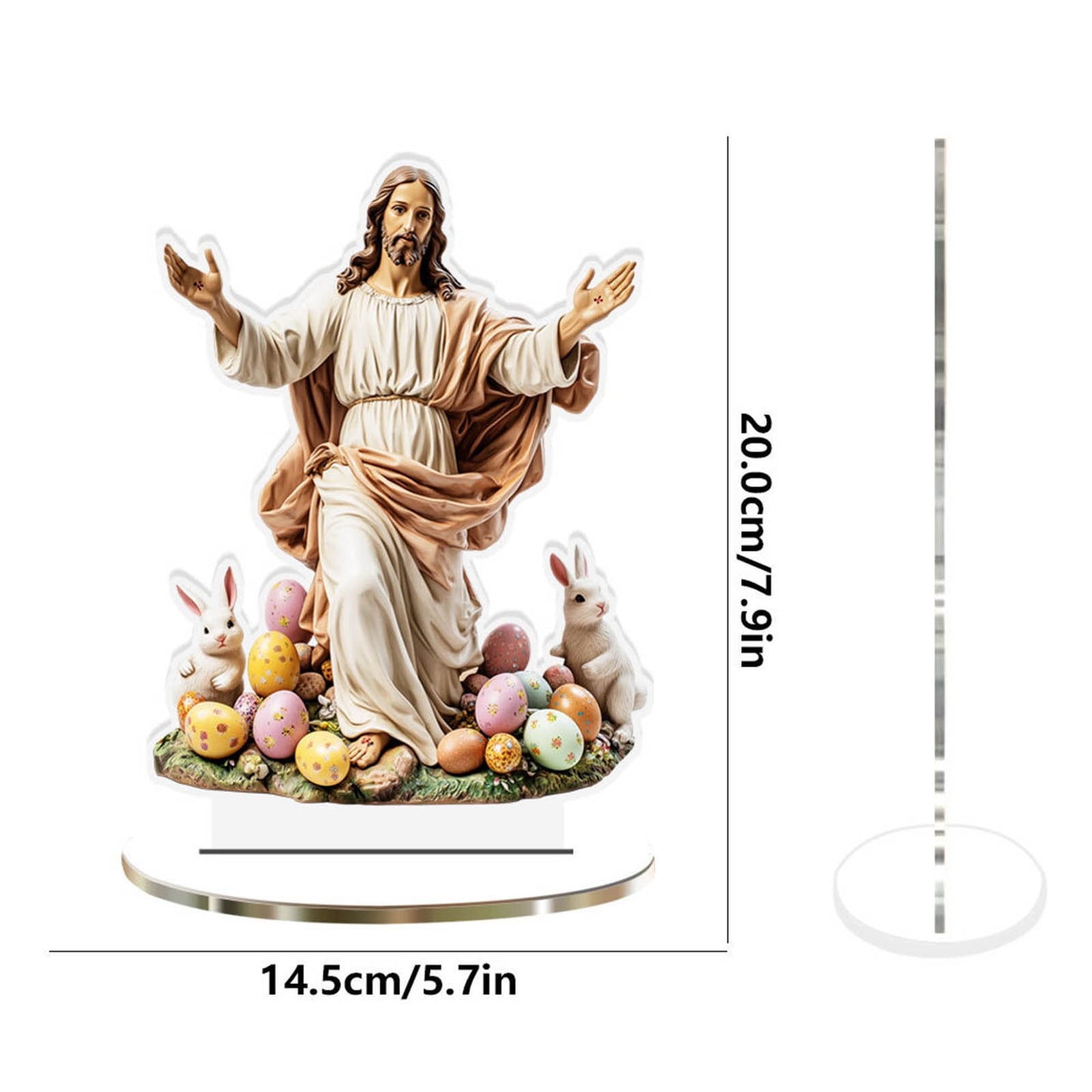 Easter Ornaments for Tree Easter Bunny Eggs Acrylic Desktop Decoration Holiday Decoration Hollow Out Ornament