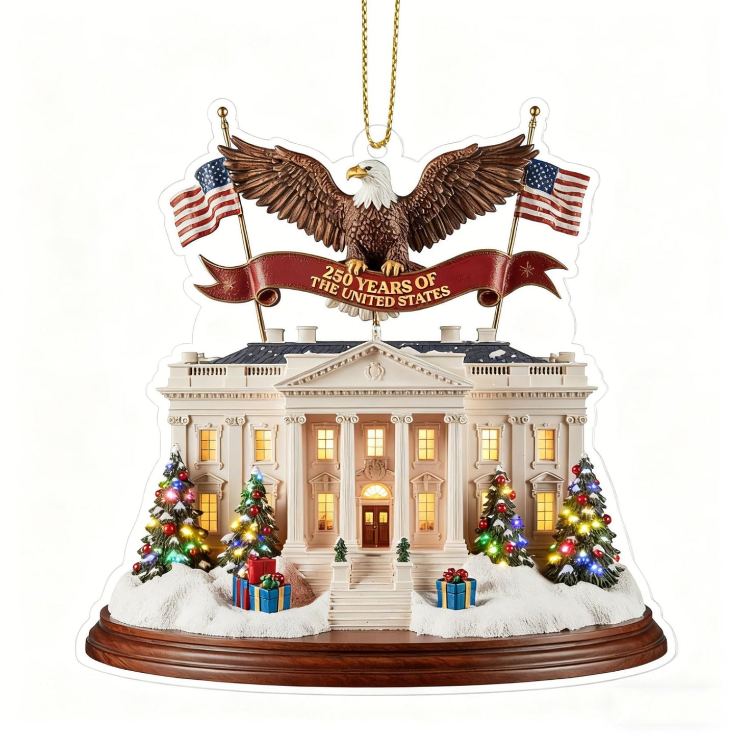 250 Years of America Acrylic Ornament,Patriots Gifts,US 250th Anniversary Ornament,250 Years of The United States Anniversary 2026 Patriotic Decorations for Tree Decor,Collectible Keepsake(A)