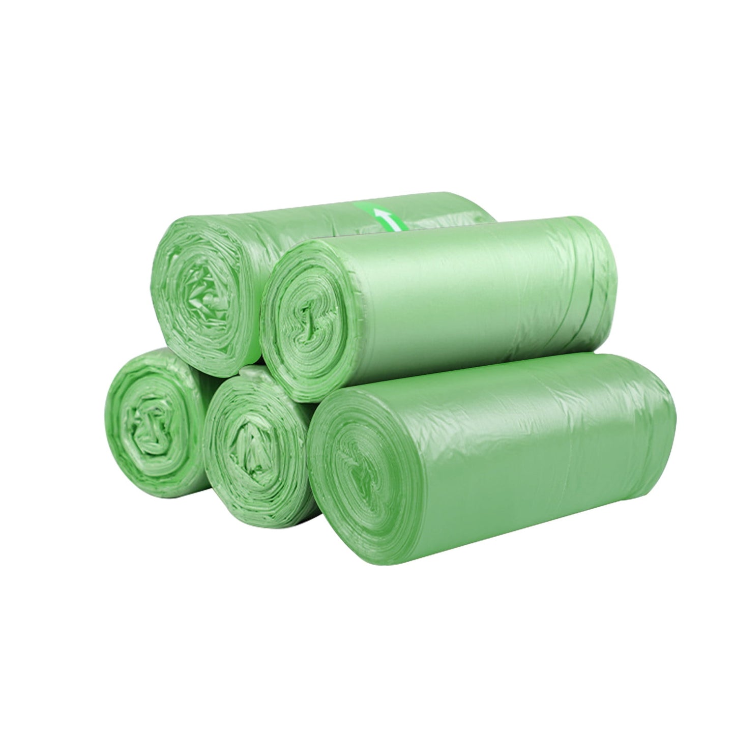 Compostable Trash Bags,Compost Bags 100 Counts,2.6 Gallon,15Liter,Small Trash Bags,Biodegradable trash bags for Kitchen Bathroom Office Lawn Car Pet(Green 100pcs 24*18in)