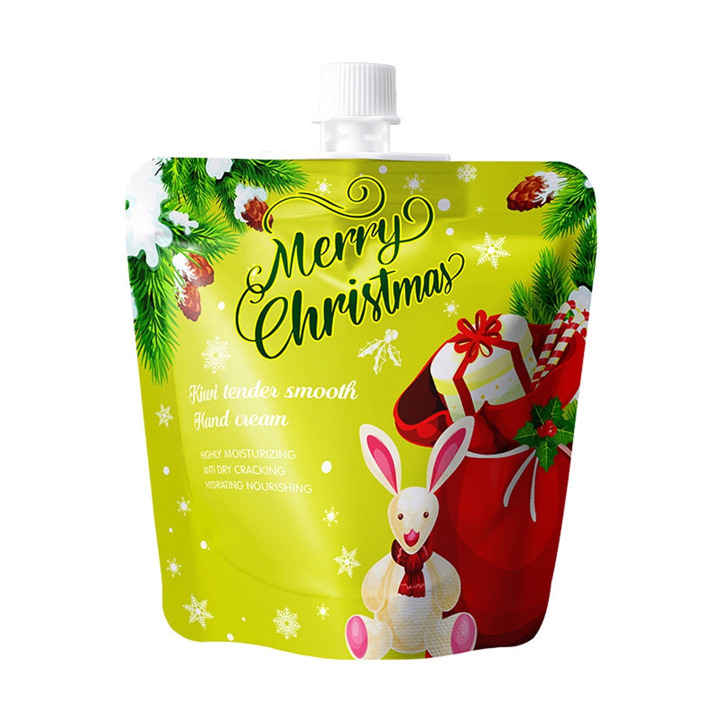 Christmas Hand Lotion, Natural Plant Fragrance Shea Hand Lotion for Dry Cracked Hands, Moisturizing Hand Cream for Women, Mini Travel Size Holiday Gifts, 1.06 oz (Kiwis)