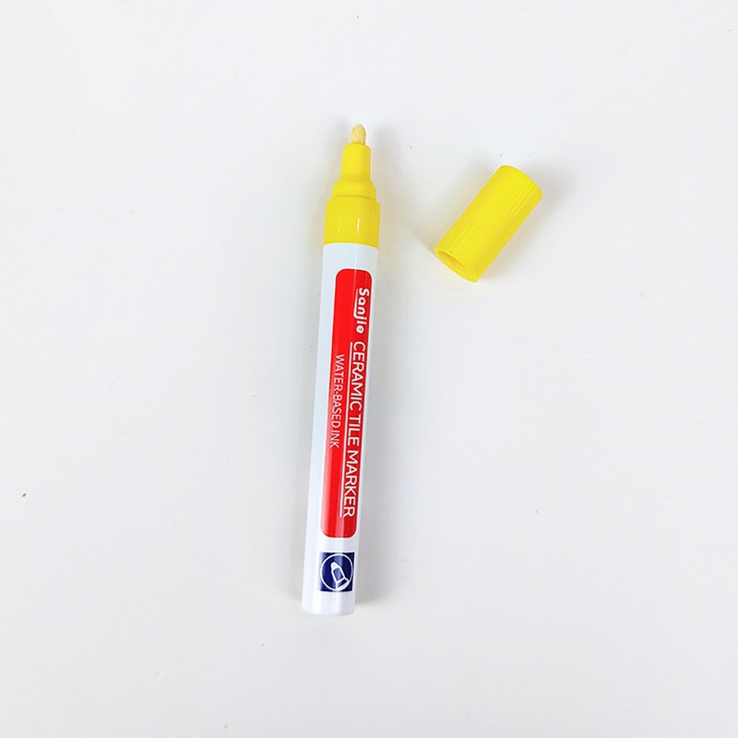 Grout Pen Yellow Tile Grout Paint Marker - 4ml Tile Beauty Styling Pen For Bathroom & Kitchen Grout Touch-Ups