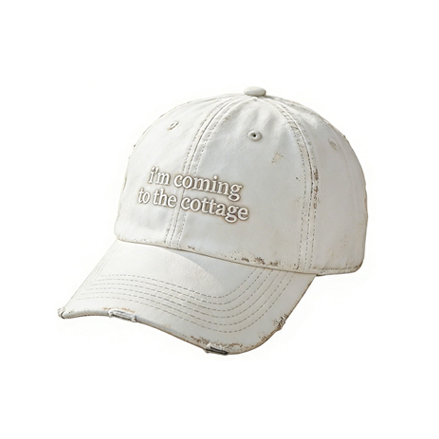I'm Coming to the Cottage Hat, Embroidered Baseball Cap, Stylish Casual Ball Cap, Adjustable Strap Fashion Hat for Daily Outdoor Wear