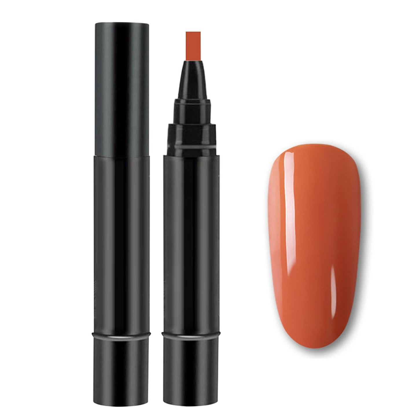 Nail Polish Pen, 3 In 1 Nail Gel Pens, Nude Natural Color Builder Base, Quick Dry Long Lasting Gel Polish, Beginner Friendly Nail Art Pen, Soak Off One Step DIY Gel Nail Polish Pen (#012)