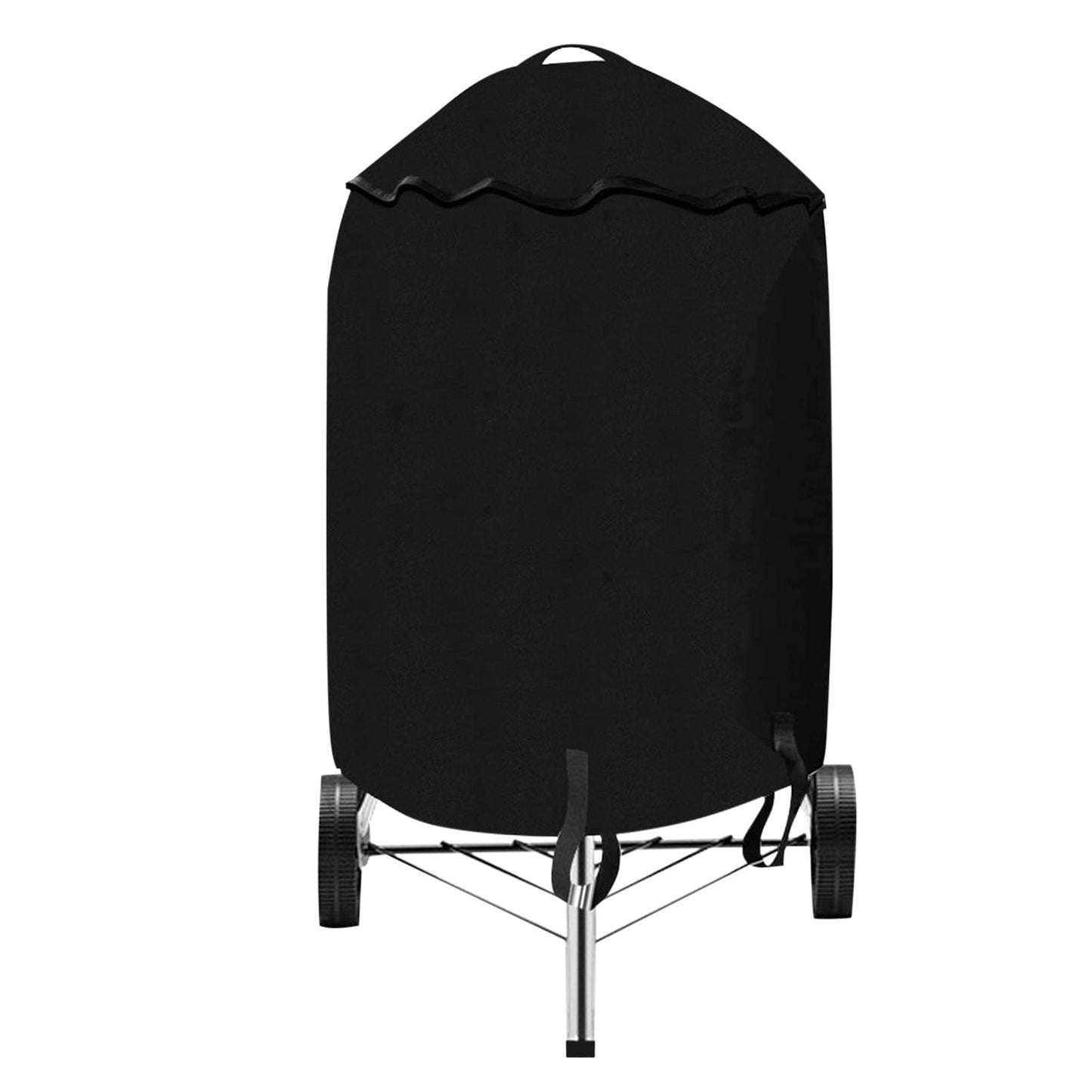 Grill Cover for Outdoor Grill,Charcoal Grill Cover for Weber Grill- Kettle BBQ Gas Grill Cover with Hook&Loop and Drawstring,Waterproof and Anti-UV Material(Black 30*23in)