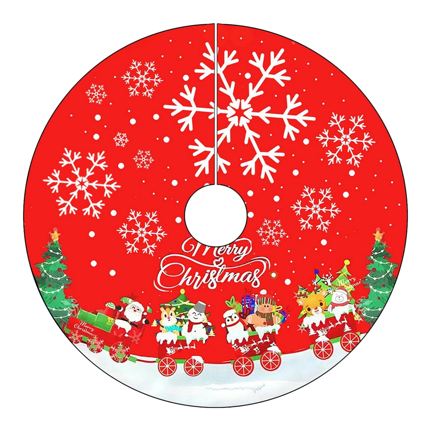 Christmas Tree Skirts,Christmas Decor,Outdoor Christmas Decorations,Christmas Tree Skirt Decorations Santa Claus Snowflake Christmas Tree Skirt Exquisite Tree Bottom Tree Skirt(C 2ft)