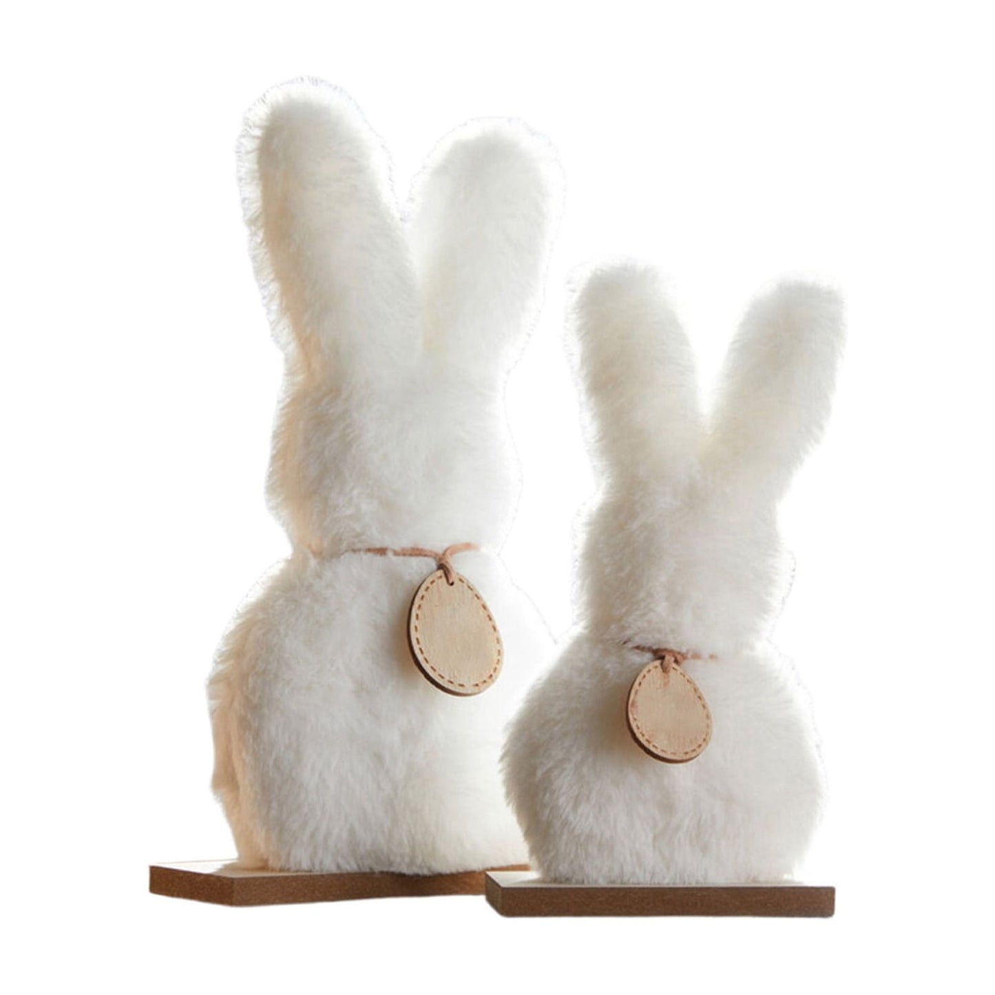 Bunny Decor Decorative Rabbits Set Of 2 White Wooden Easter Bunny Easter Decoration Stand Wooden Rabbits Easter Decoration Table Decoration Rabbits Couple Decorative