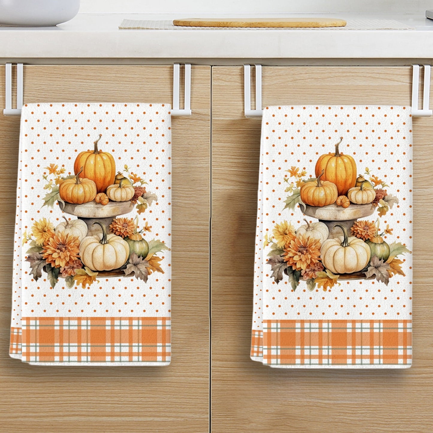 Halloween Lego,Fall Kitchen Towels - Pumpkin Striped,Maple Leaf Print Textured Cotton, 16x28 Inch Absorbent Dish Towels for Kitchen and Bathroom Use, Machine Washable?