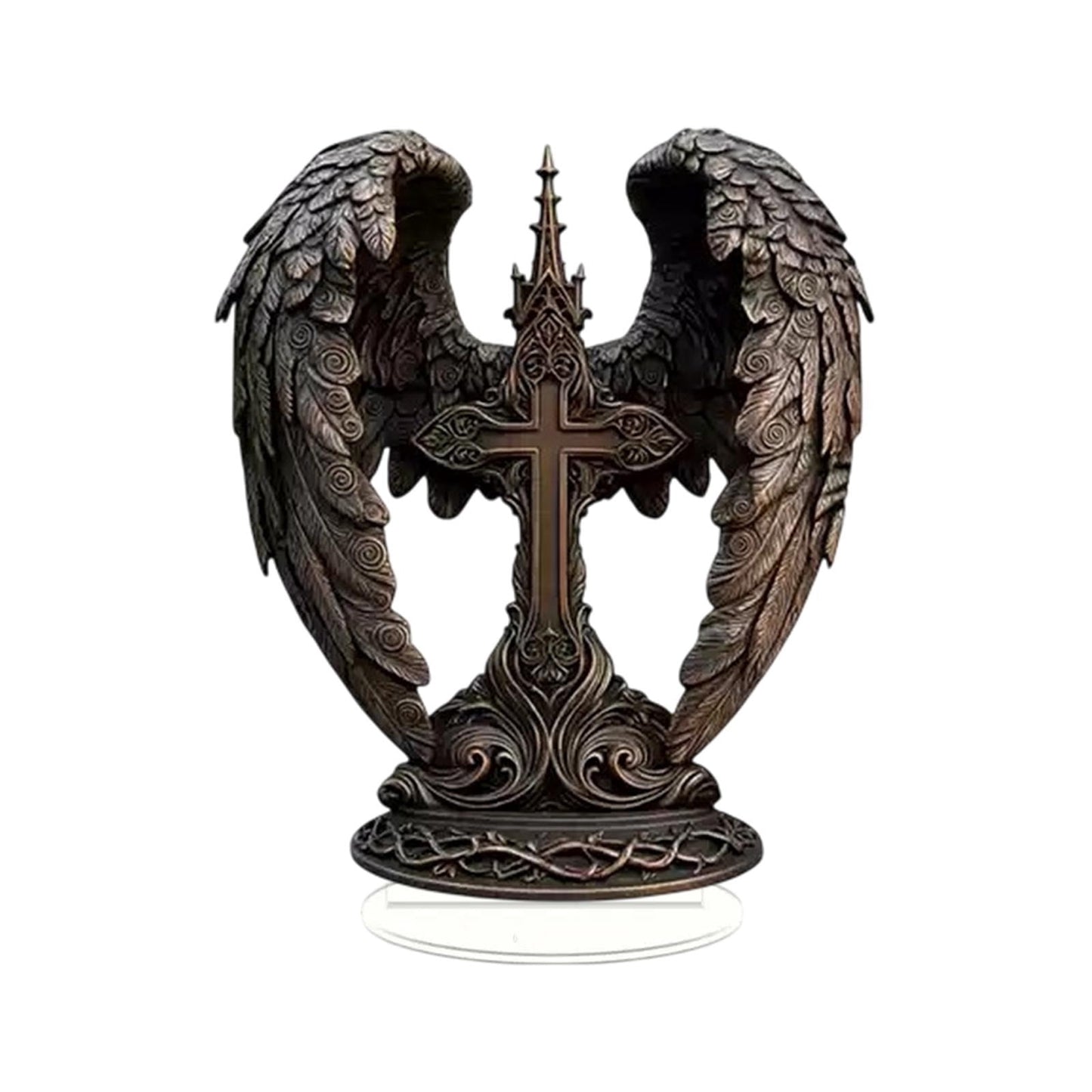 Easter Decor Easter Crossshapeed Wing Ornament Flat Acrylic Display Stand Living Room And Office Desk Decor