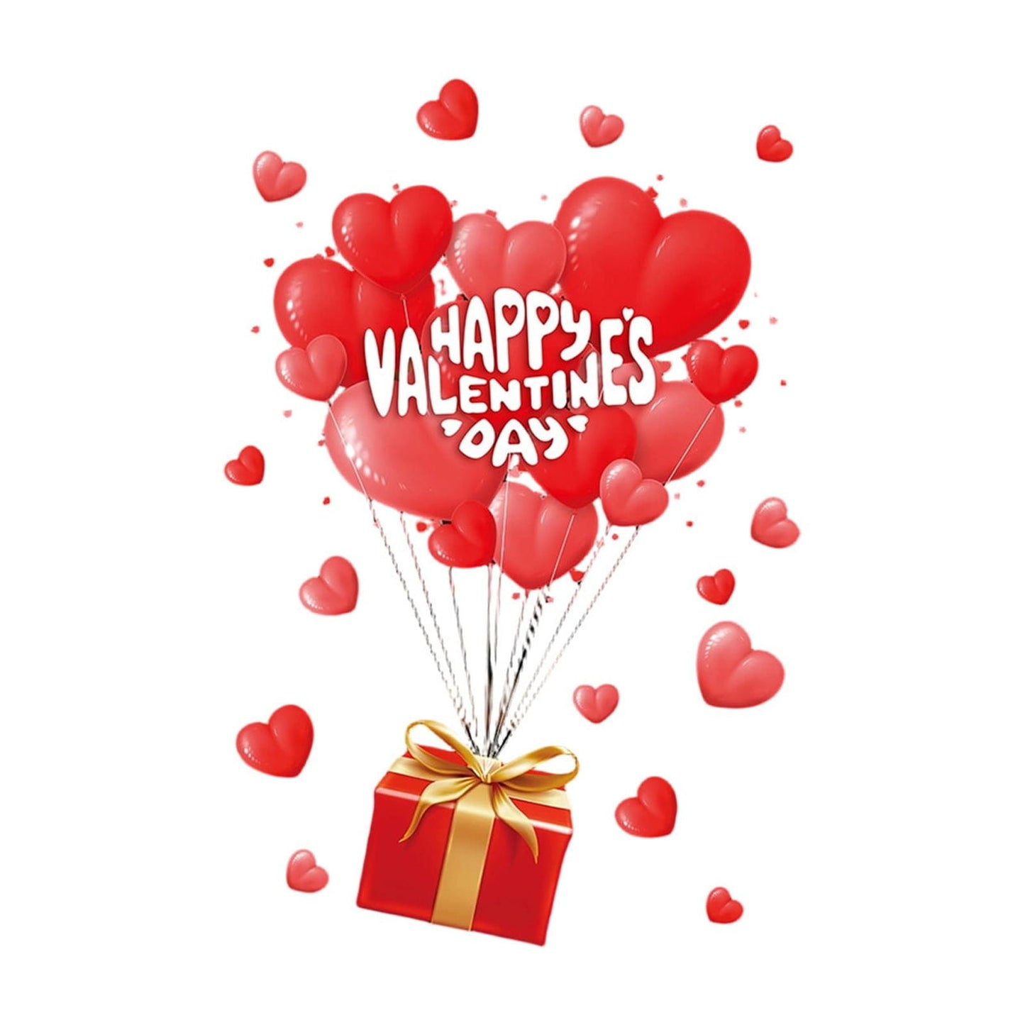 Valentines Stickers Valentines Day Decorative Stickers Sweet Gift Box Window Stickers For Shopping Mall Display Windows