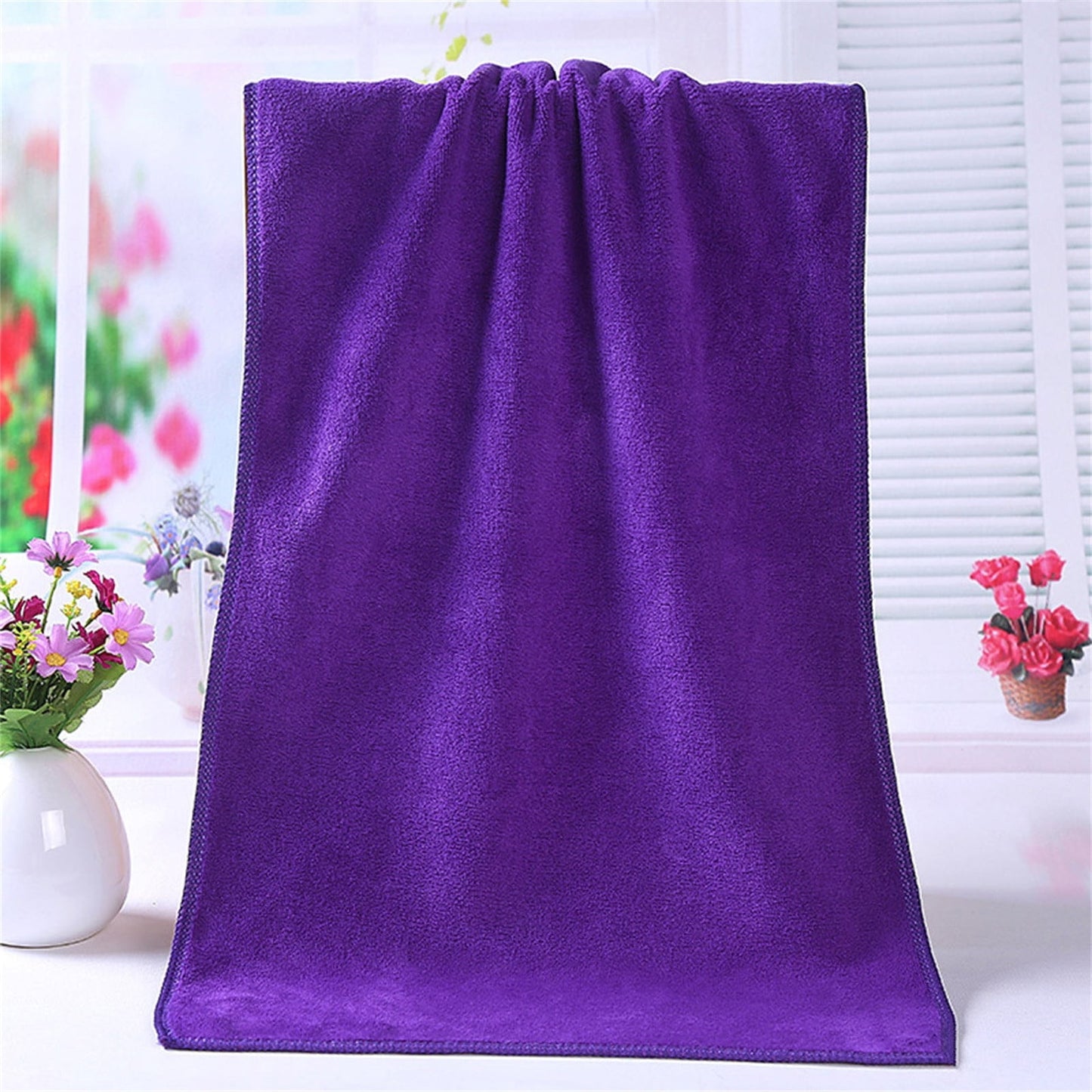 Cotton Bath Towels,Bathroom Towels,Shower Towels,Bath Towels Soft Absorbent,Towel Shower Absorbent Superfine Fiber Soft Comfortable Towel,Large Bath Quicker Dry Towels(Purple 1pc 30*14in)