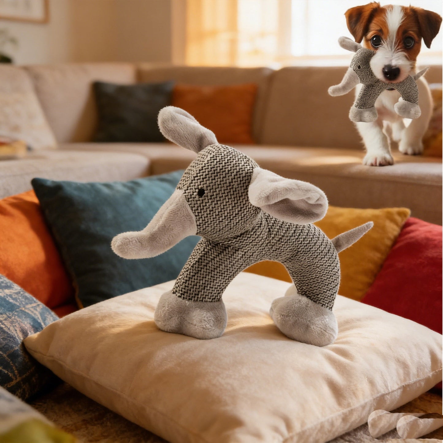 Dog Toys for Aggressive Chewers Indestructible Dog Toy Christmas Dog Toys, Interactive Squeak Chew Toys for Puppy Teething, Tough Durable Pet Gifts for Holiday