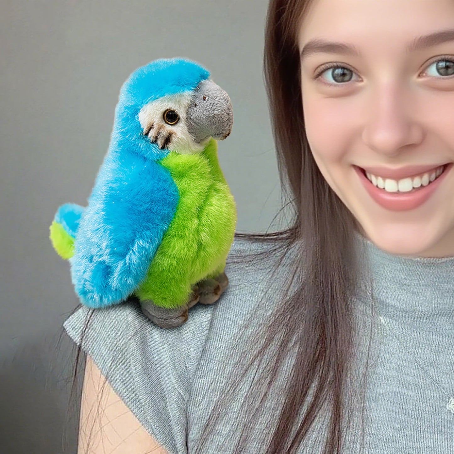 shoulder pet,shoulderkins,shoulder parrot,4.7 Inch Magnetic Shoulder Plushs Cute Stuffed Animals Doll,christmas gifts for grandkids,Costume Accessories Shoulder Pals Kids Gifts(Green parrot)