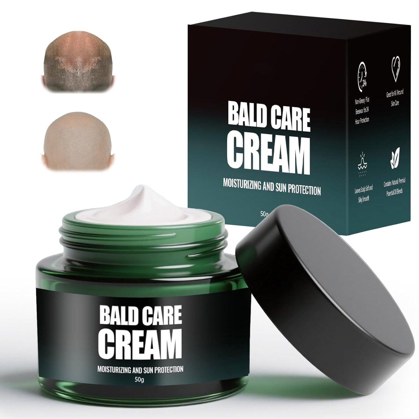 Bald Head Care,Balding Cream,Scalp Care Cream,Nourishing Bald Cream,Moisturizing Nourishing And Scalp Care For Bald Men Shaving Cream With Matte Effect(1pc 50g/1.76oz)from Biweutydys