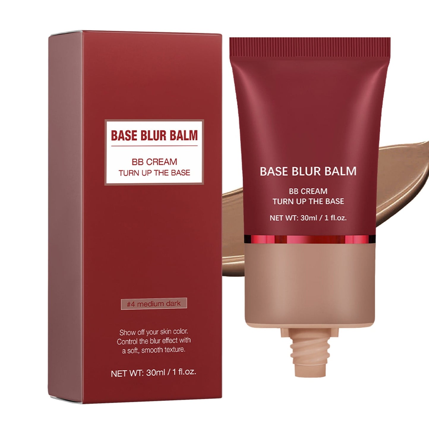 Turn Up the Base Blurring Foundation, Light & Thin Not Easy To Take Off Makeup Concealer Liquid 30ml