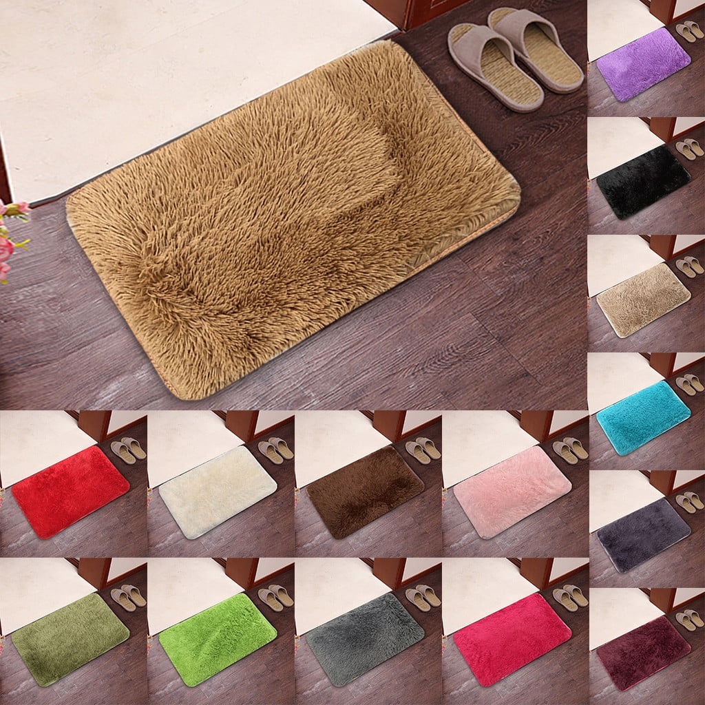 Bathroom Rugs,Fluffy Carpet,Small Rug,Rugs for Bedroom,Small Throw Rugs for Bedroom,Non Slip Mini Area Rug,Door Entryway Indoor Inside Front Entrance Dog Mat(Khaki 24*16in)