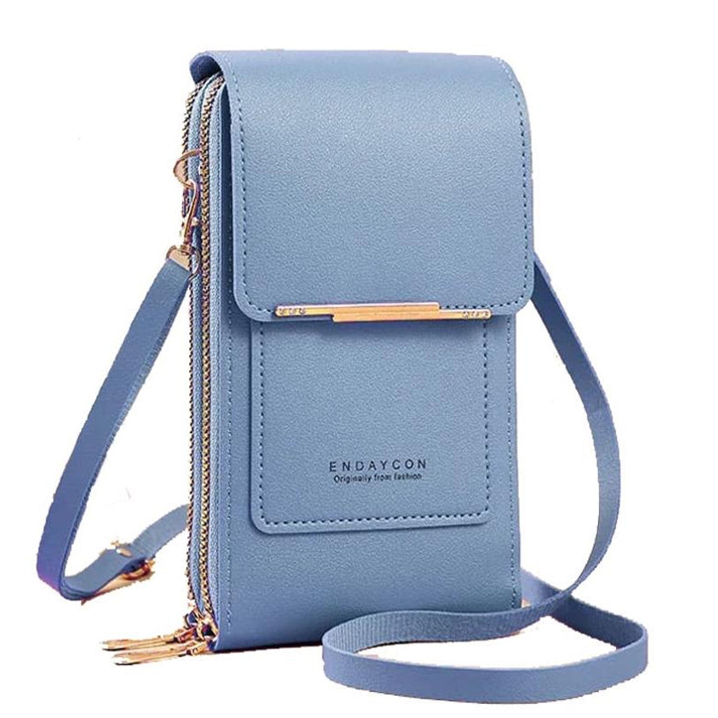 Small Crossbody Purse,Crossbody Phone Purse,Cell Phone Bag,PU Leather Crossbody Cellphone Purse for Women,Touch Screen Cell Phone Pouch Holder Shoulder Bag RFID Blocking(Blue 7.5*4.7*1.6in)