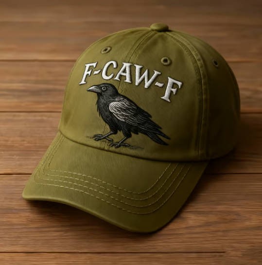 Crow Hat, Small Raven Embroidered Low Profile Soft Cotton Baseball Cap, Statement Embroidered Baseball Cap with Gothic & Nature-Inspired Design, Adjustable Cotton Cap