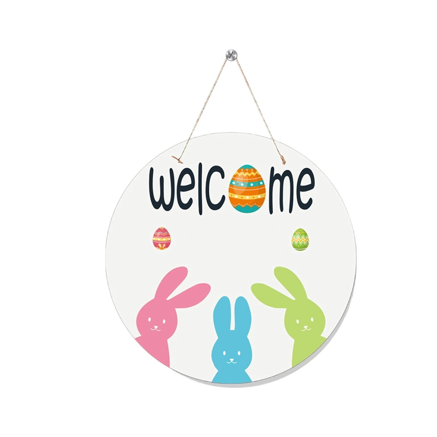Easter Decor Easter Bunny Decoration Hanging Easter Egg Wooden Hanging Decoration Holiday Party Wall Decoration Pendant