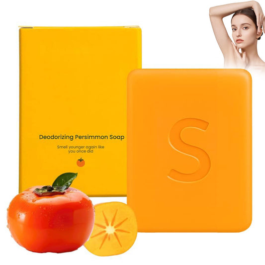 Body Soap Bars,Bath Soap Bars,Persimmon Soap - Moisturizing Gentle For Face Body Refreshing Suitable For All Types Daily Use,Soap Bar for Body Odor Control