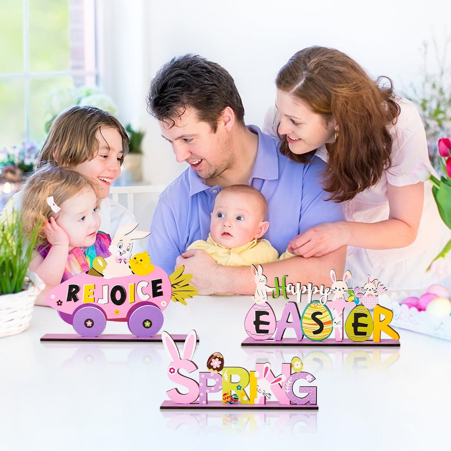Easter Decorations Indoor Happy Easter Tree Decoration Wooden Designs Crafts Decoration Event Party Supplie