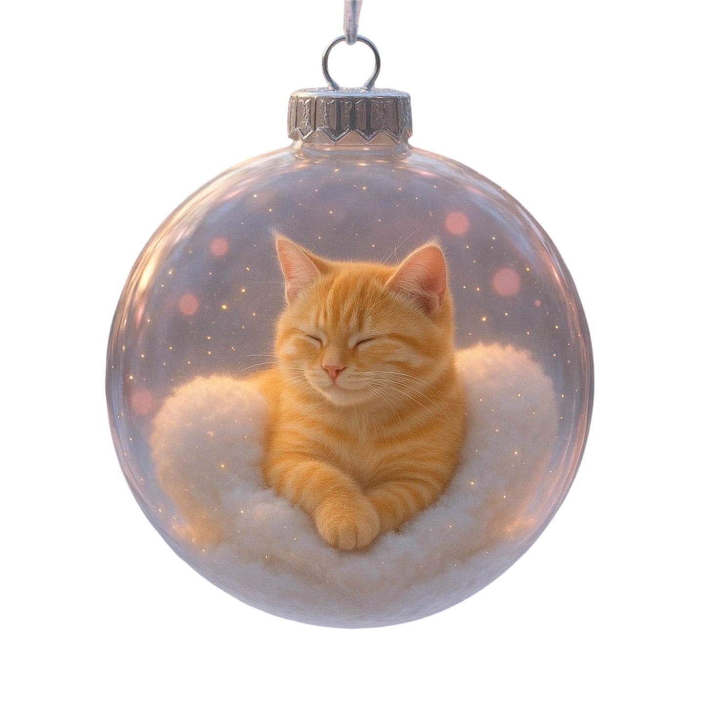 Cat Snow Globe,Glass Ball Christmas Ornaments,Cute Cats Christmas Ornaments Collection,Vivid 3d Animal Decoration,Each With Unique Winter Charm And Story ¨CHoliday Decor And Cats Lovers(G)