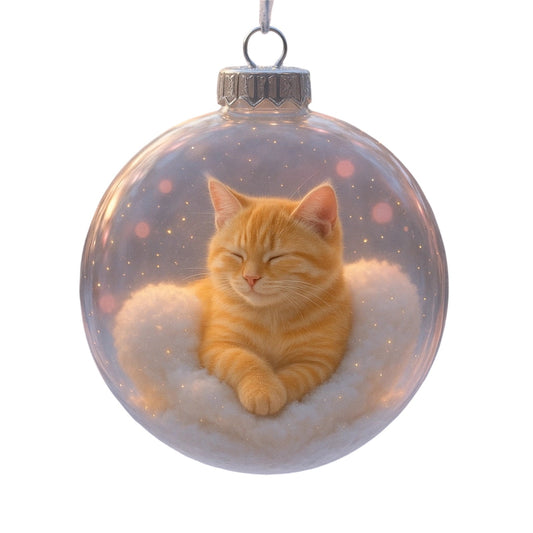Cat Snow Globe,Glass Ball Christmas Ornaments,Cute Cats Christmas Ornaments Collection,Vivid 3d Animal Decoration,Each With Unique Winter Charm And Story ¨CHoliday Decor And Cats Lovers(G)