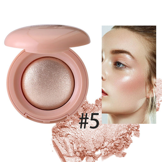 Highlighter Makeup,Blush Palette,Baked Highlighting Blush,Soft Pinch Glitter Powder Blush,Natural Finish,Buildable Color,Long Last Natural Complexion,Contour & Highlight(E)