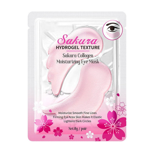 Collagen Under Eye Patches, Sakura Hydrogel Eye Pads for Puffy Eyes & Dark Circles - Depuffing, Hydrating & Firming Under Eye Mask, Eye Treatment Skin Care for Men & Women