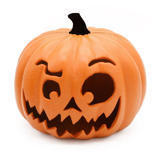 Jack O Lantern Lights,Plastic Jack O Lantern Pumpkins,Halloween Decorations,Glowing Jack O Lantern,Halloween Light up Jack-O-Lantern,Fall Thanksgiving Pumpkin(T 9in)
