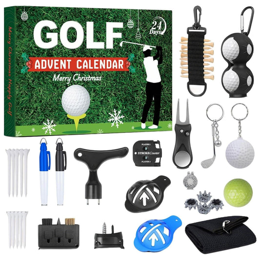 Advent Calendar 2025 Adult,Toddler Advent Calendar,Ornament Advent Calendar 2025,Golf Advent Calendars 2025 24 Days Christmas Countdown Calendar Golf Tool Kit(A)