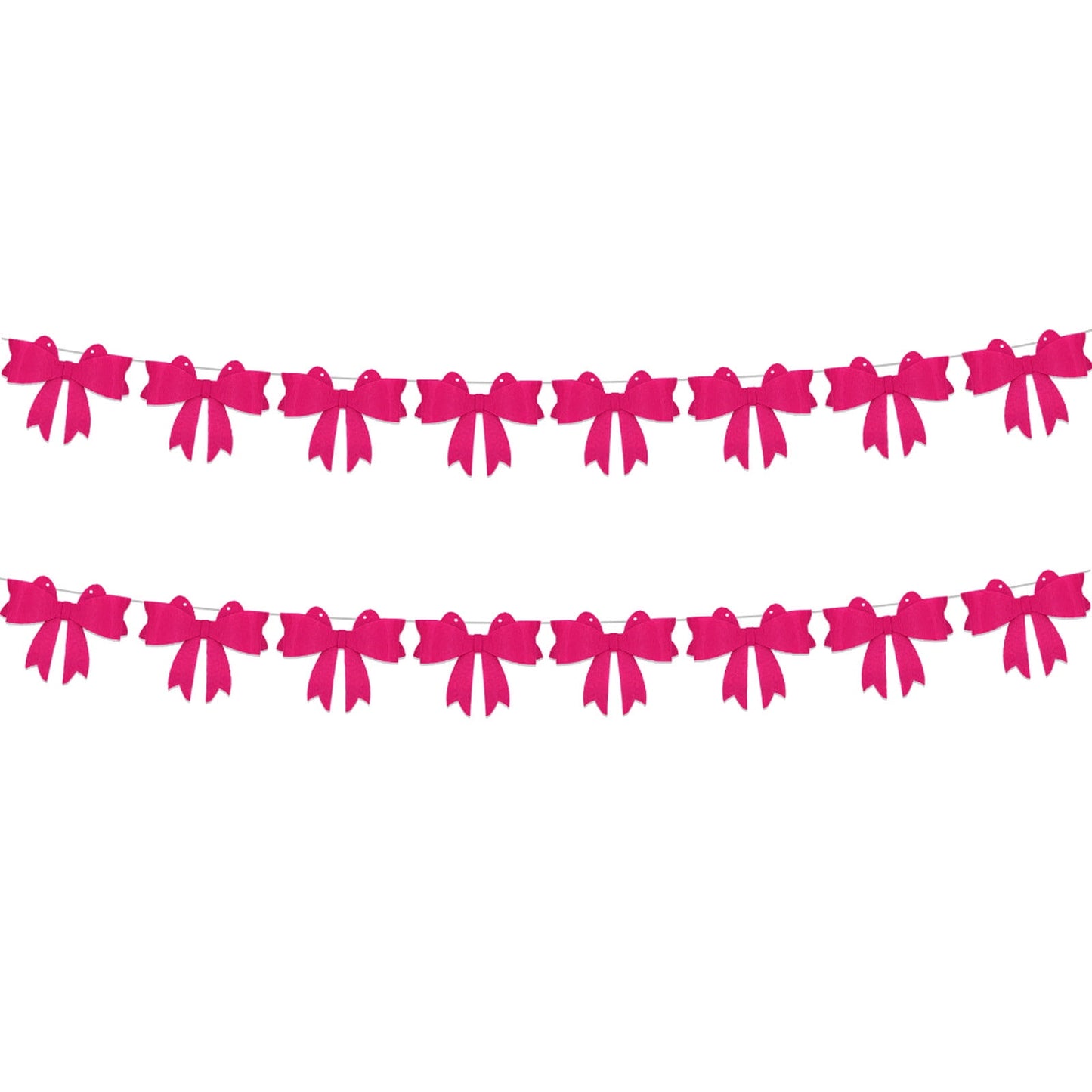 Valentine's Day Decorations Preserved Rose Valentines Day Wedding Party Decoration Bow Background Wall Decoration Felts Bow Long String Banners
