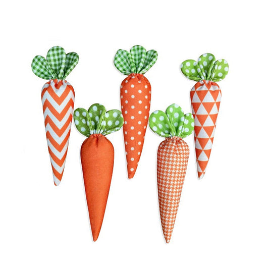 Easter Decor Easter Fabric Carrots 5 Pack Cute Stuffed Carrot Decor For Home Party Farmhouses Spring Decoration