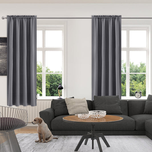 Blackout Curtains for Bedroom,Heat Blocking Thermal Curtains,Thermal Insulated,Energy Saving & Noise Reducing Curtains for Living Room/Kitchen(Gray 84*42in/Side)from ANMUYUM