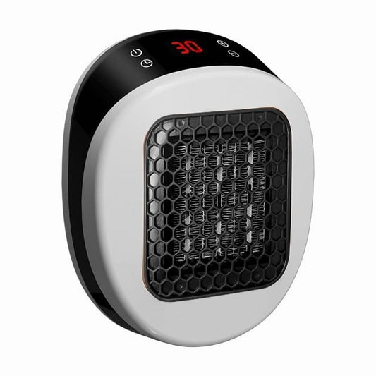 Luna Heater,Small Plug In Heater,600w Ceramic Plug In Heater Fast Room Wall Indoor Heater Adjustable-Thermostat Timer And Led Display Portable Wall Mounted Heaters,For Home,Bedroom(White)